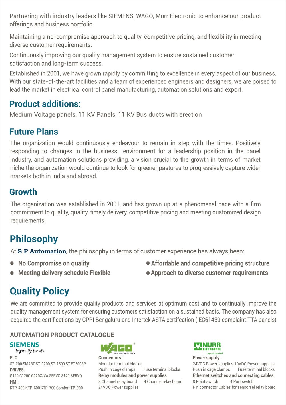 S P Automation Brochure — page 3